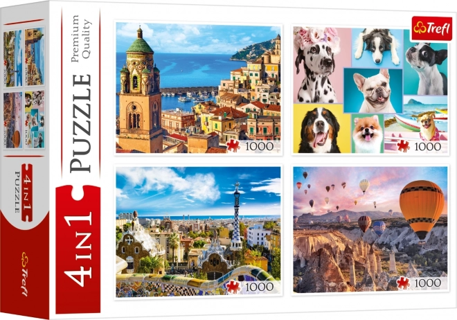 Puzzle cu imagini iconice Trefl 4x1000 piese