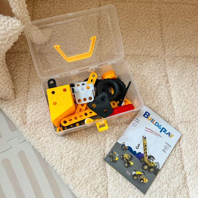 Set construcție vehicule 8 în 1 WOOPIE