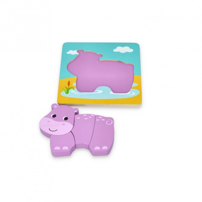 Set de patru puzzle-uri cu animale