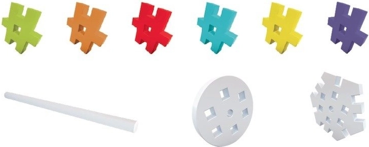 Componente speciale: axe, roți și hexagoane