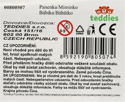 Păpușă cu ochi mobili 30 cm