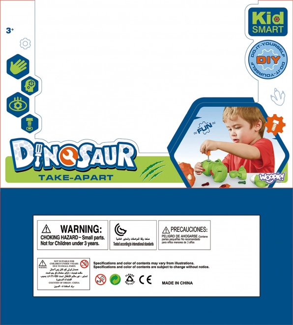Dinozaur WOOPIE de asamblat cu șurubelniță