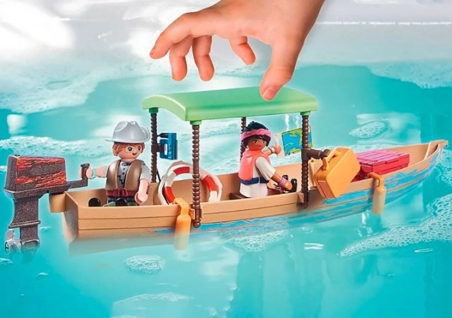 Set figurină Wiltopia 71010 Excursie cu barca pentru vizitarea lamantinilor