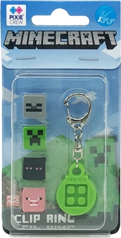 PIXIE CREW breloc rotund cu multipixeli tematici MINECRAFT