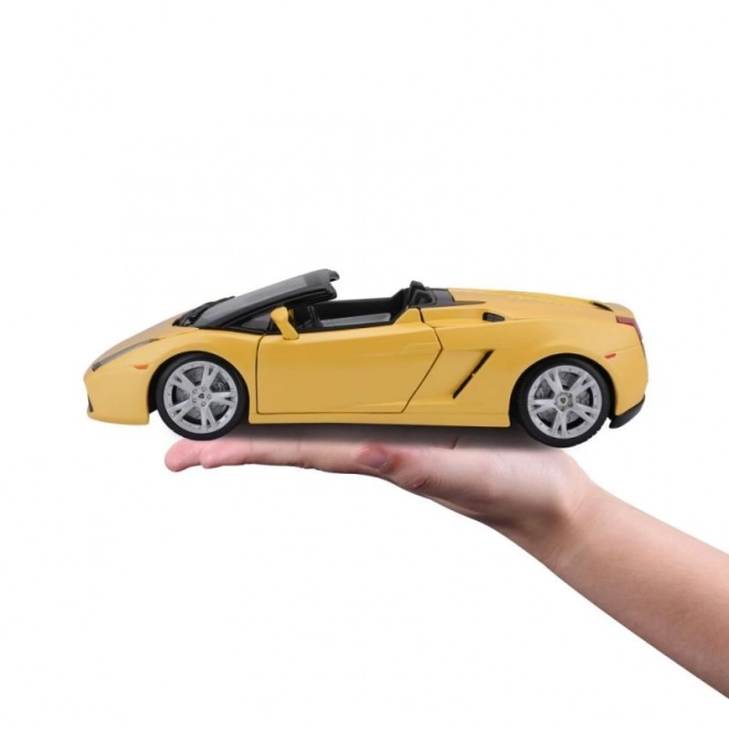 Mașinuță metalică Lamborghini Gallardo Spyder galbenă