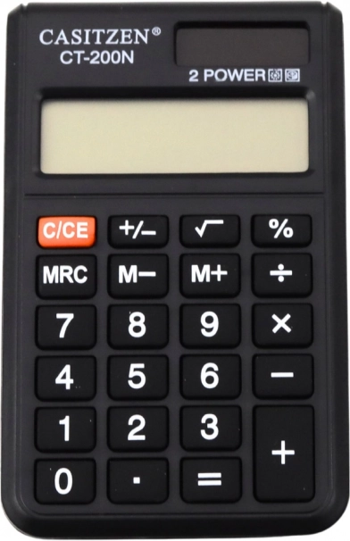 Calculator de buzunar Casitzen cu husă de protecție, 8 cifre