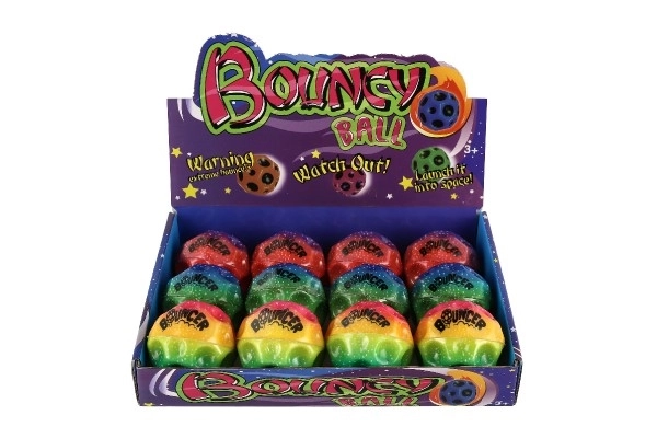 Minge săltăreață din spumă, curcubeu, 6cm, set de 12