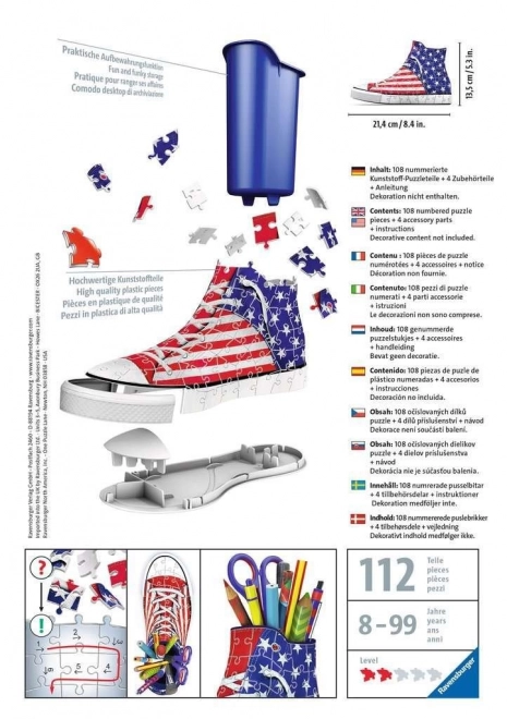 Puzzle 3D adidași americani