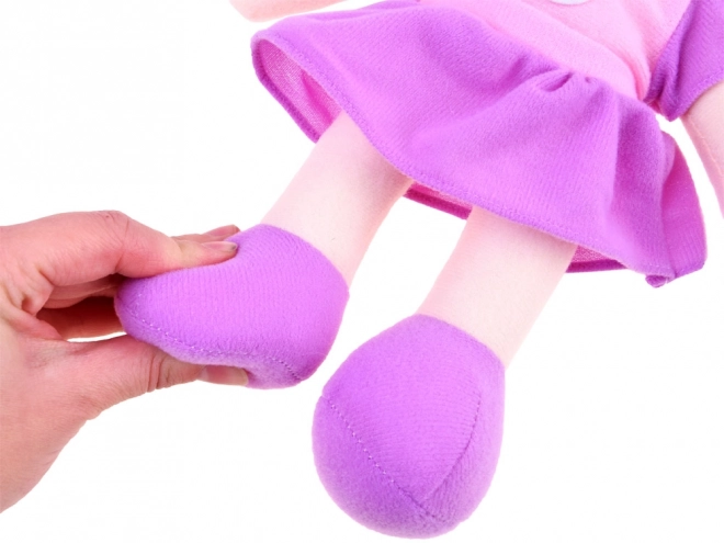 Păpușă material textil Zuzia în rochie mentă – Violet