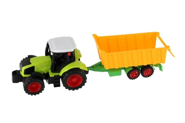 Tractor cu remorcă din plastic 19cm