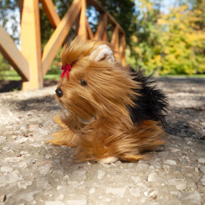 Cățeluș de pluș yorkshire terrier eco-friendly 23 cm