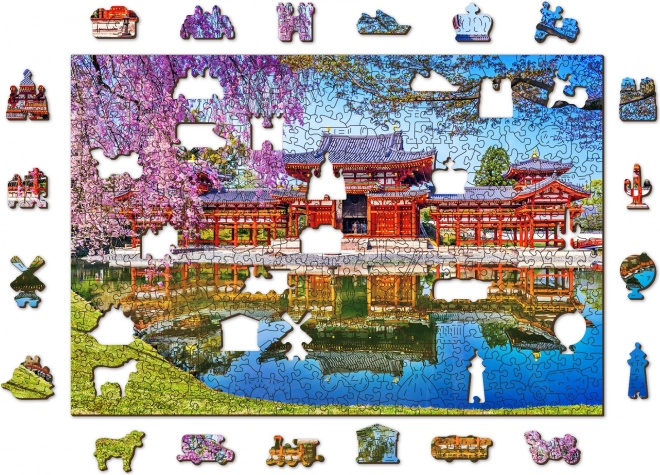 Puzzle din lemn Templul Byodo-in, Kyoto, Japonia