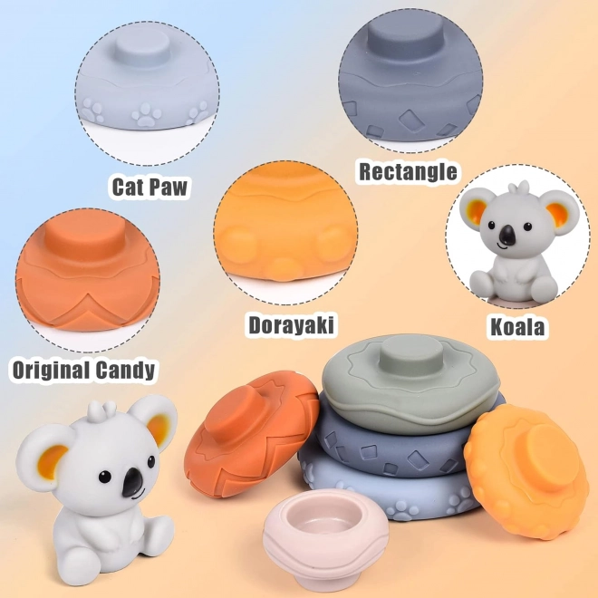 Set Educațional Piramidă Koala 2 în 1 WOOPIE