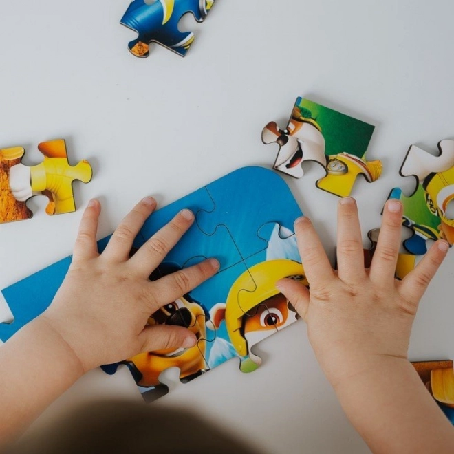 Puzzle din lemn 24 piese cu Patrula Cățelușilor