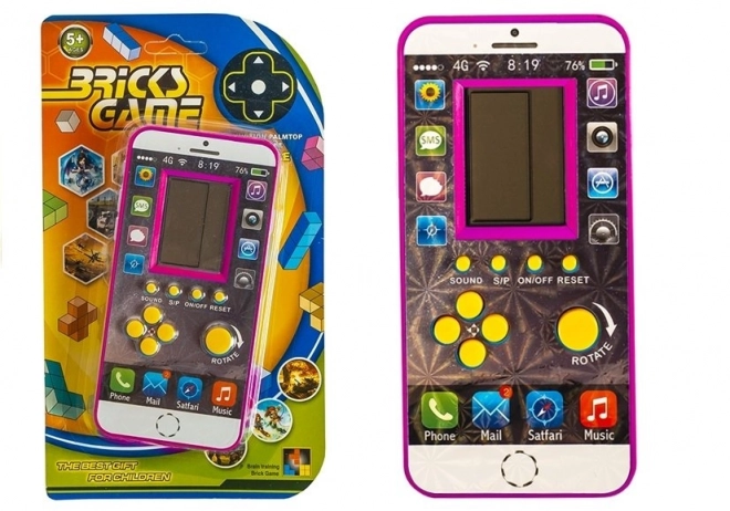 Joc electronic tetris telefon roz