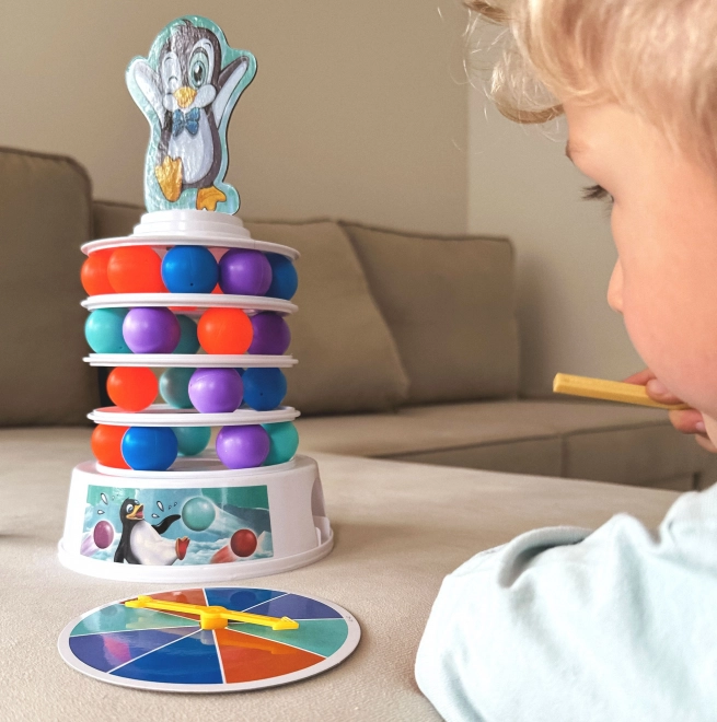 Jocul Woopie de dexteritate Pinguin pe turn
