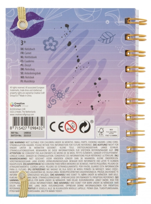 Bloc notes cu spirale Besties A6, 60 foi