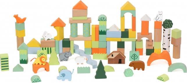 Cuburi creative din lemn Lumea Pădurii de la Classic World