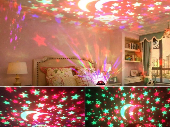 Proiector LED de noapte cu difuzor Bluetooth