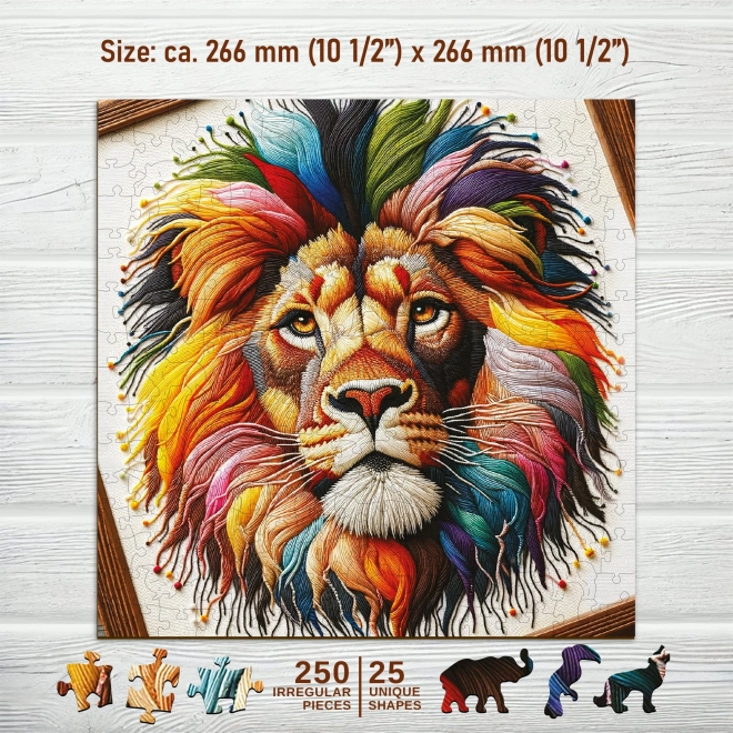 Puzzle din lemn Regele leu de la Wooden City