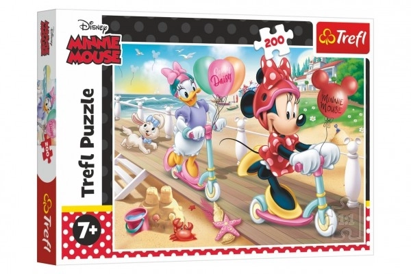 Puzzle Minnie Mouse pe plajă 200 piese