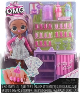 păpușă L.O.L. Surprise O.M.G. Sweet Nails Kitty K Café