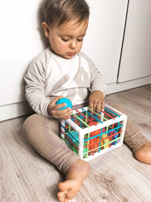 Jucărie Cub Sensory WOOPIE cu Forme Colorate