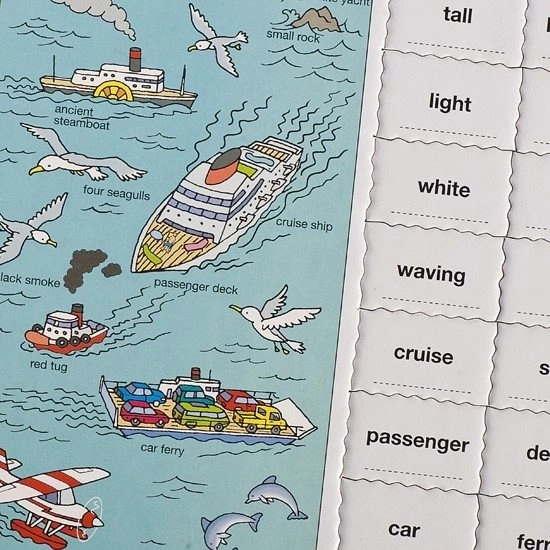 Puzzle Larsen pentru învățarea englezei La mare 64 de bucăți