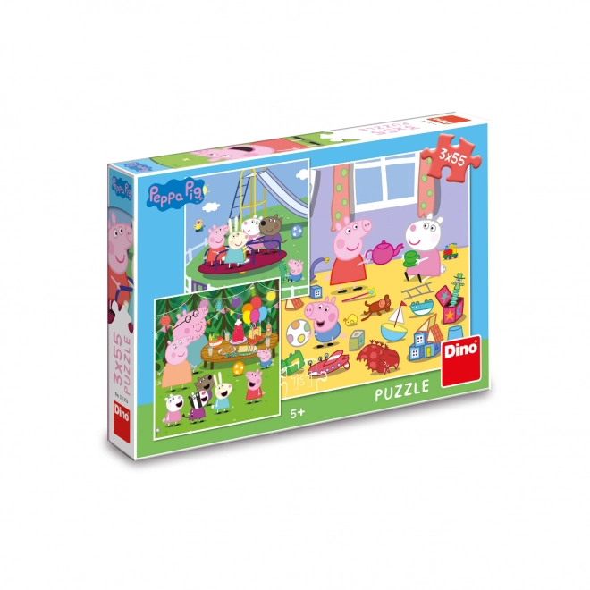 Puzzle Dino Peppa Pig în vacanță