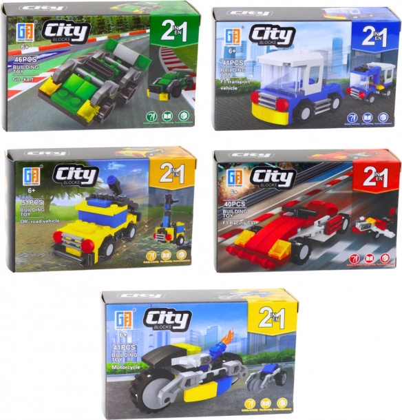 Set de construcție creativă City vehicule 2în1