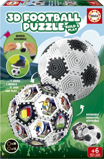 Puzzle 3D Educa Build&Play minge de fotbal 32 piese