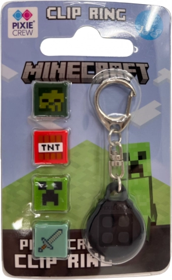 Pixie Crew & Minecraft Breloc Negru cu multipixeli