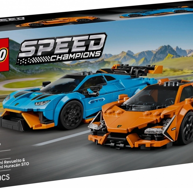 LEGO Speed Champions Lamborghini Revuelto și Huracán STO