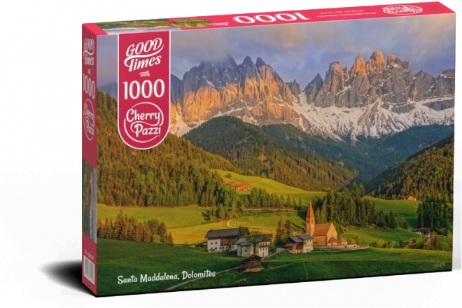 Puzzle Peisaj Santa Maddalena, Dolomiți 1000 piese