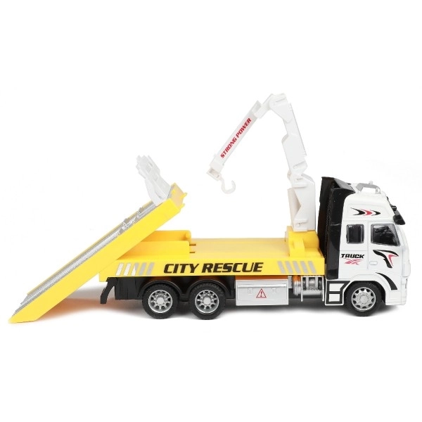 Camion de tractare metal/plastic 20cm cu mecanism de retragere