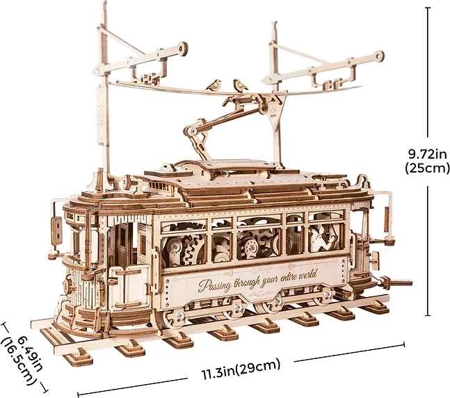 Puzzle 3D din lemn Tramvai RoboTime