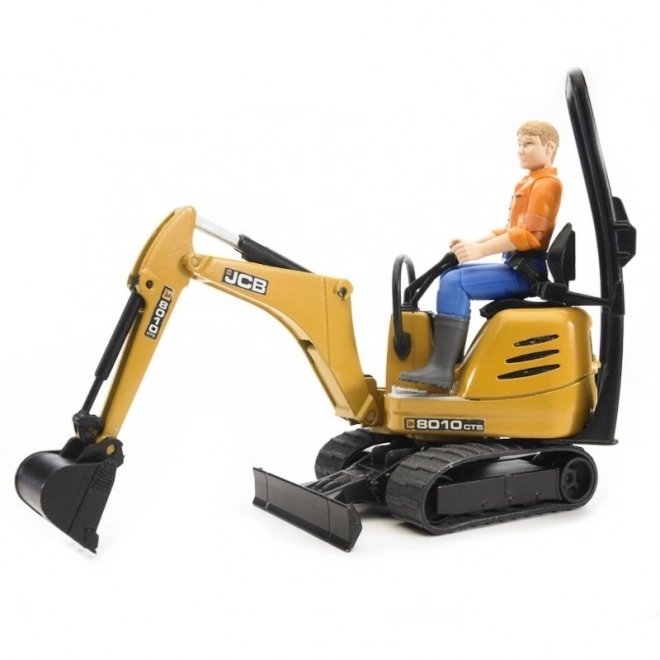 Land Rover cu remorcă și mini excavator JCB de la Bruder