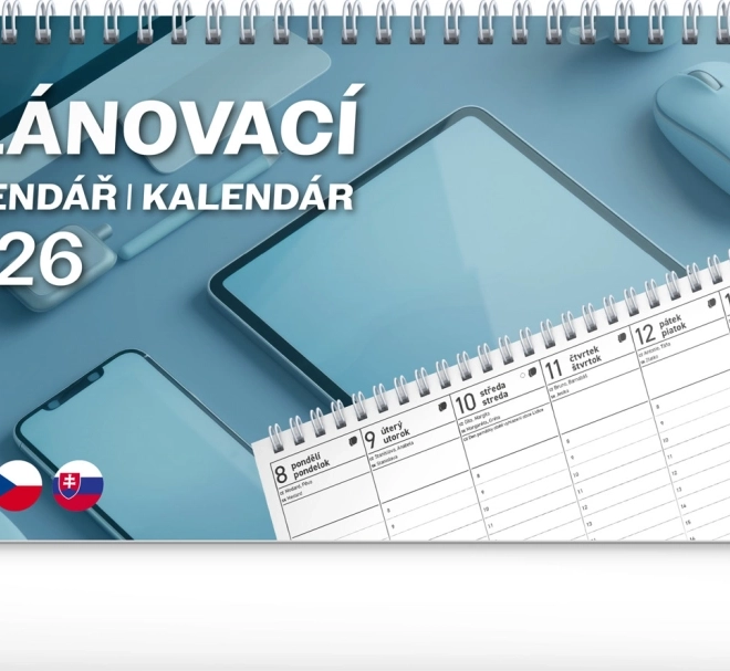 Calendare de birou planificare Notique 2026, 25 x 12,5 cm
