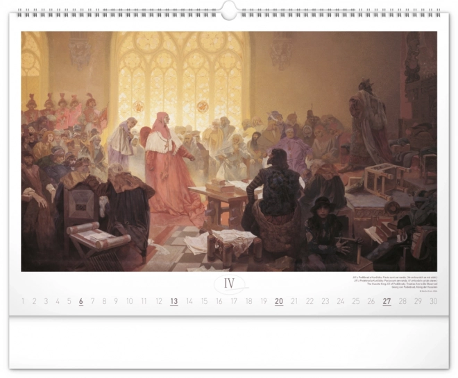 Calendar de perete Alfons Mucha, epopeea slavă 2025