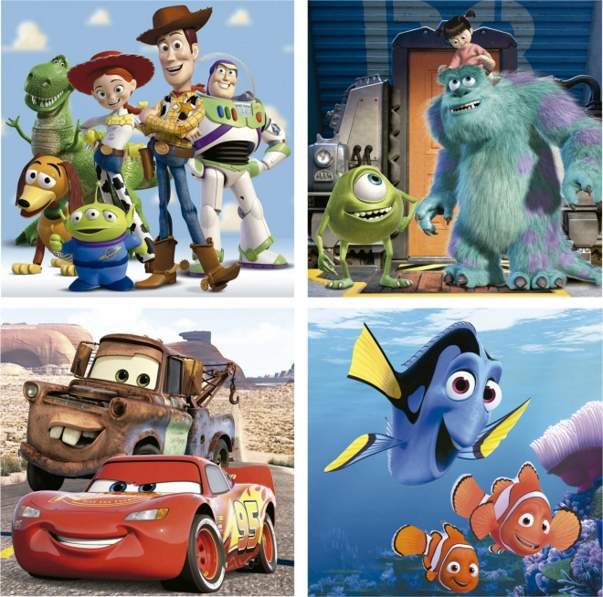 puzzle Disney Pixar 4 în 1 educa