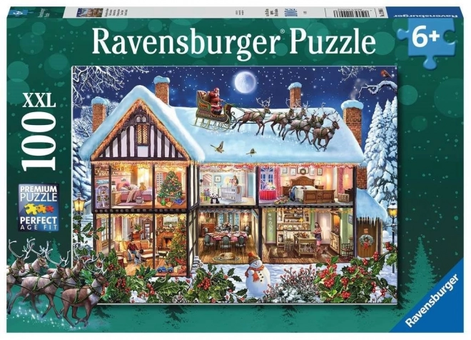 Puzzle Ravensburger Crăciun Acasă XXL 100 piese