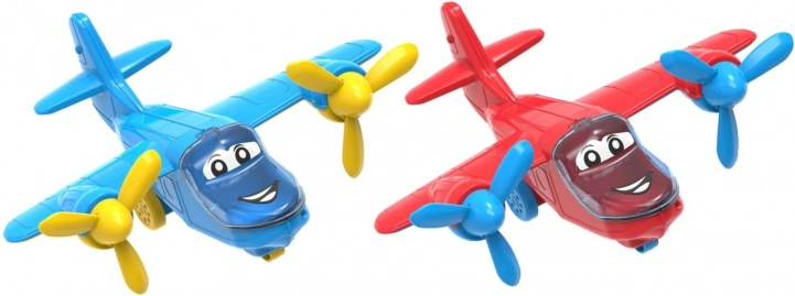 avion din plastic pentru copii cu cabină deschisă, 28 × 24 cm, 2 culori