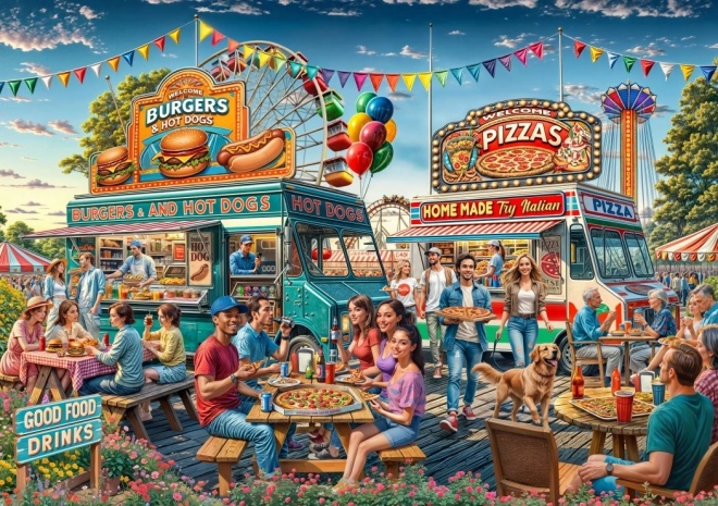 Puzzle Bluebird Rulota de Gustări 2000 de piese
