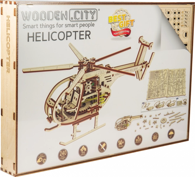 Puzzle 3D din lemn elicopter militar