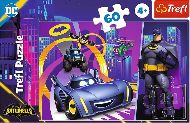 Puzzle Batman și Batwheels 60 Piese