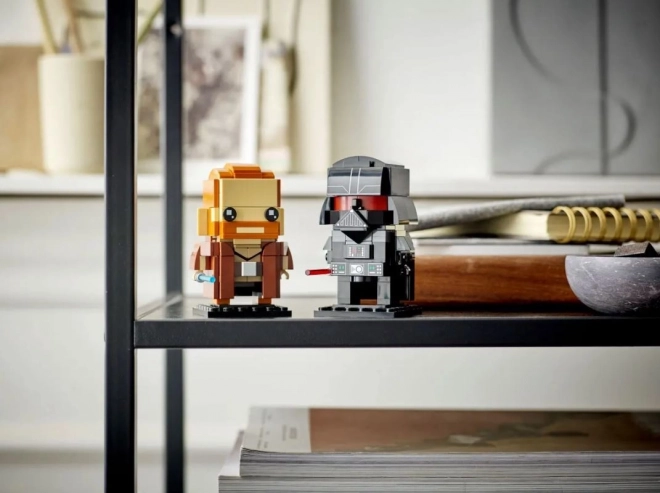 Figurine LEGO BrickHeadz Obi-Wan Kenobi și Darth Vader
