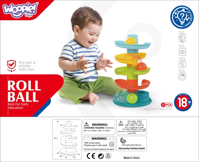 Spirală de joacă cu bile pentru copii Woopie