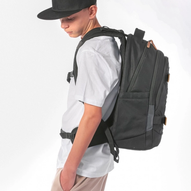 Set Școlar Baagl Skate Max Darkness: Rucsac, Penar și Săculeț