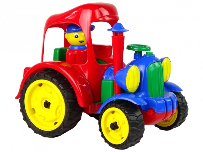 Tractor mare de jucărie cu roți de cauciuc