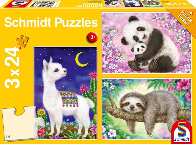 Puzzle SCHMIDT Animale 3x24 piese